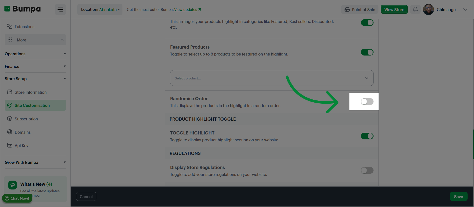 Select Product Feature