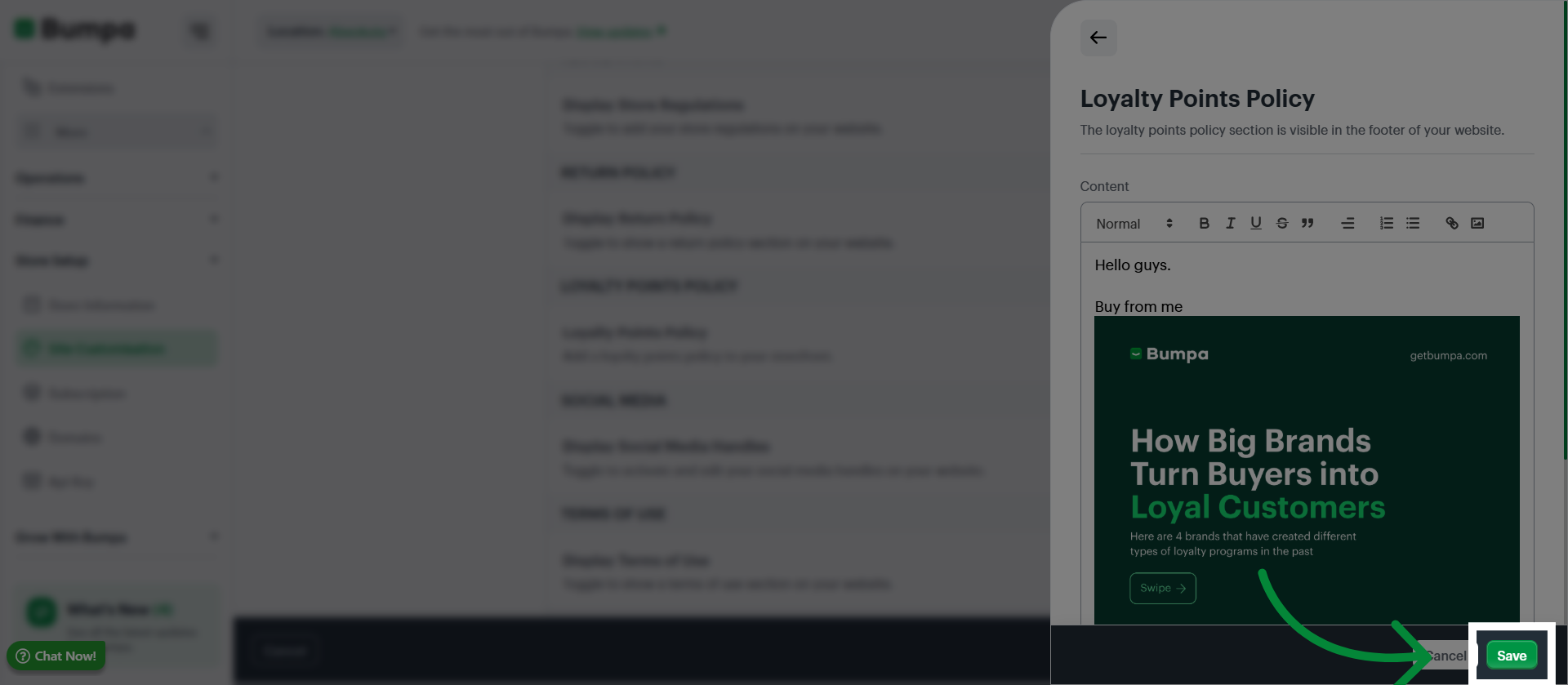 Save Text Changes