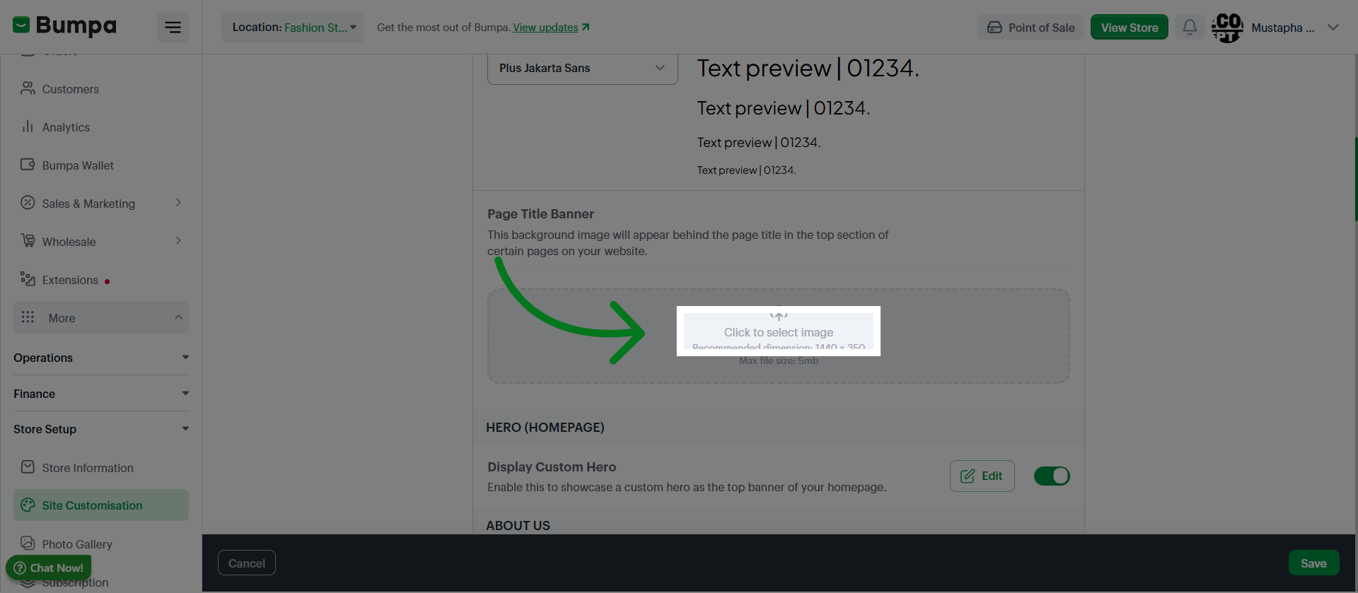 Select Image for Upload