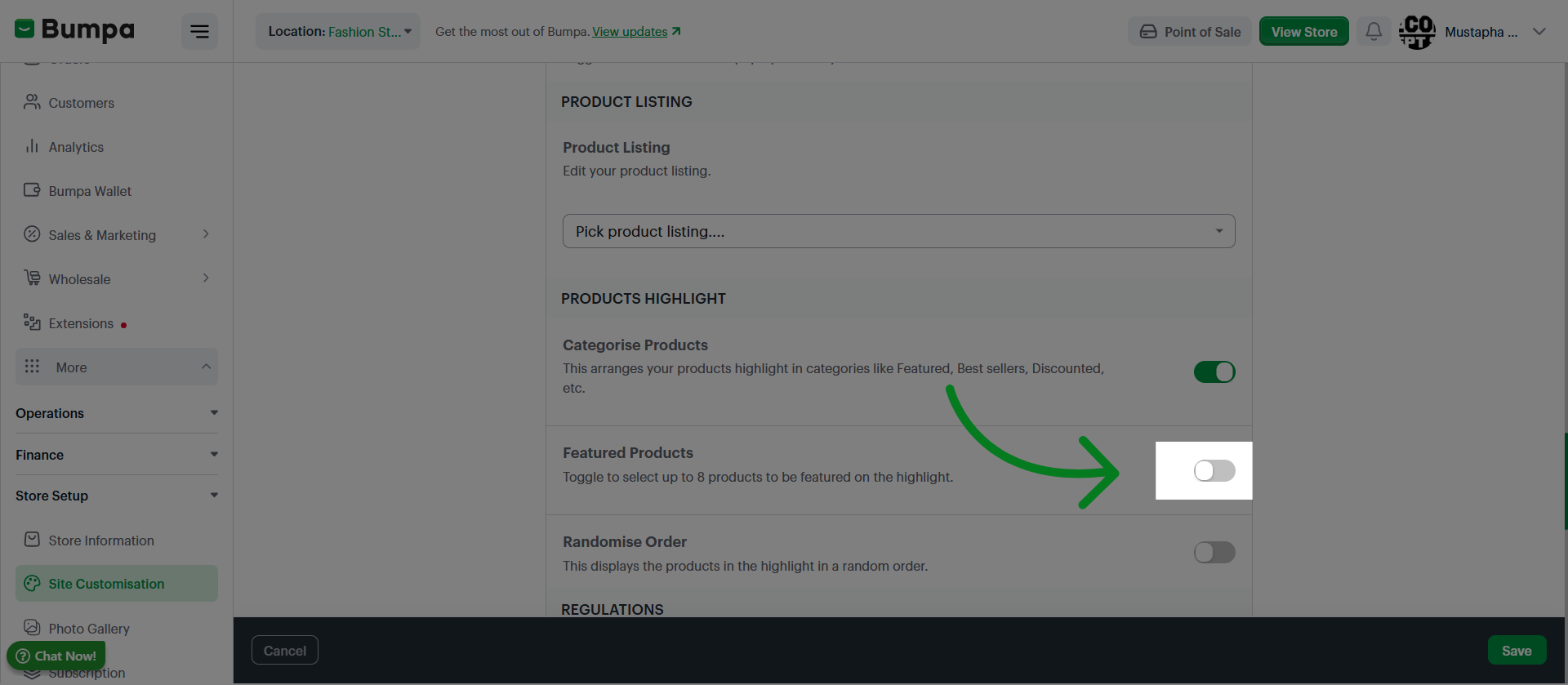 Enable Second Option