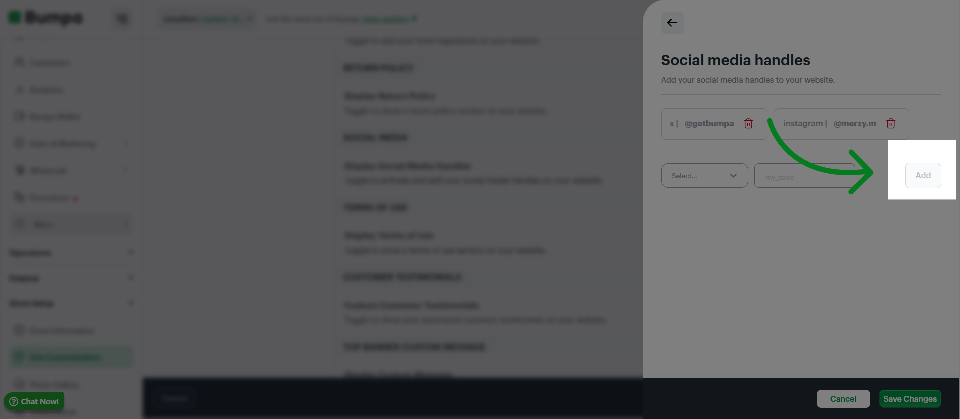 Add New Selection