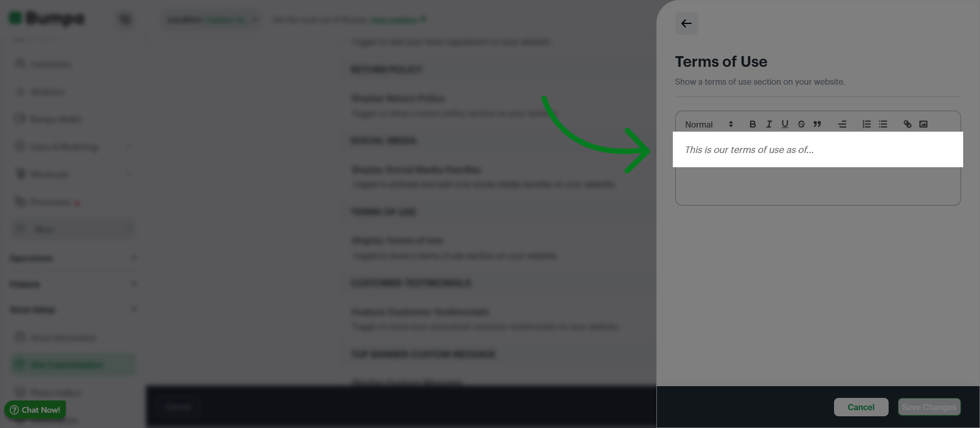 Access Feature Settings