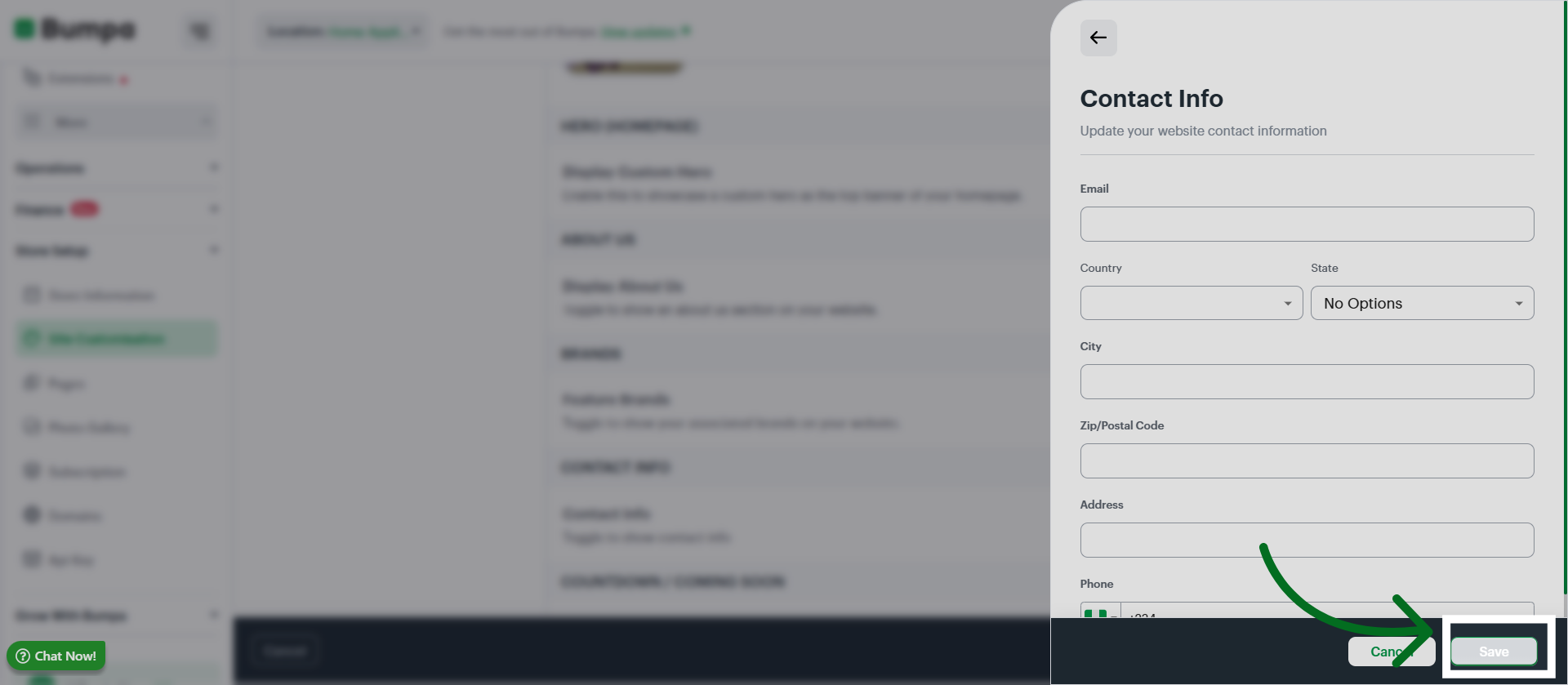 Open Edit Options