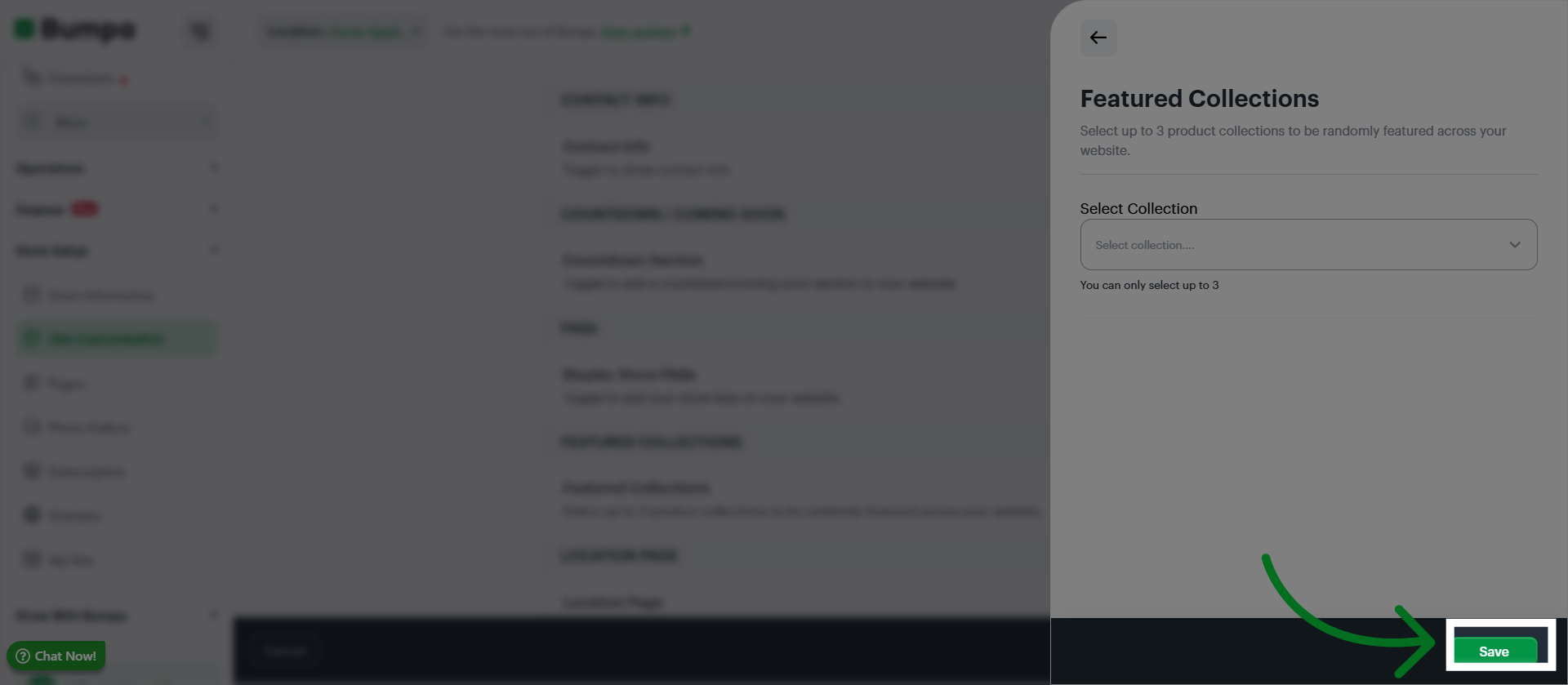 Open More Options