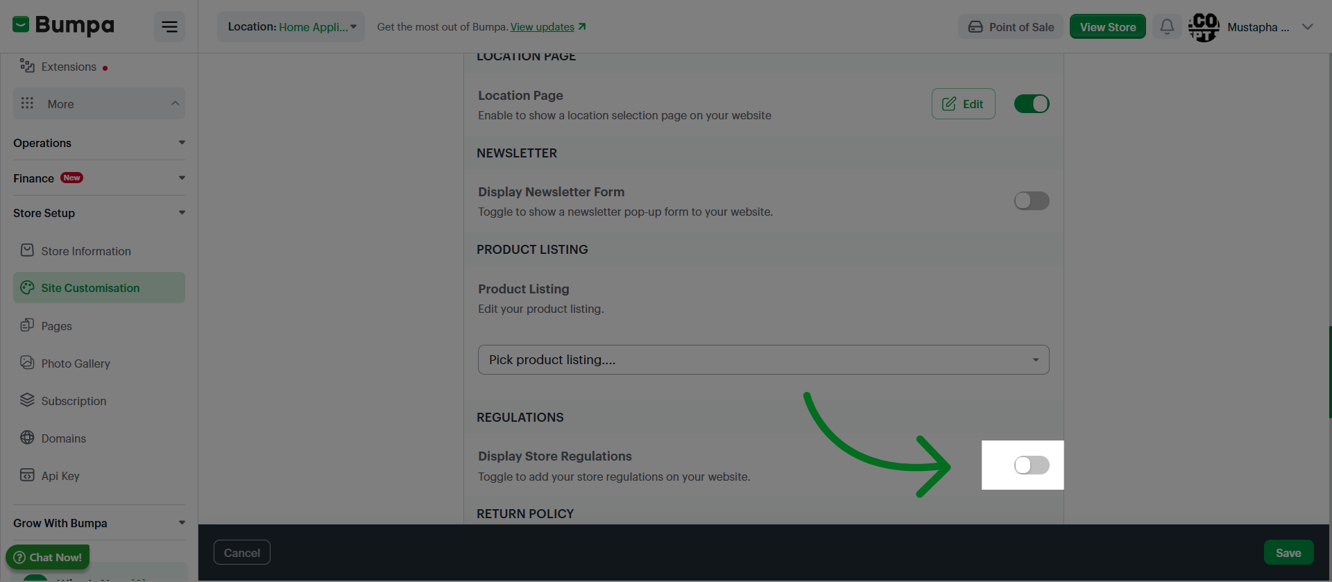 Enable Product Listing Feature