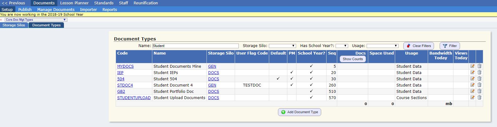 Creating Document Types : Genesis SIS Support