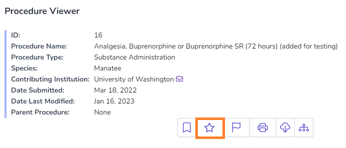 Image of Procedure Viewer with Endorse Button Highlighted