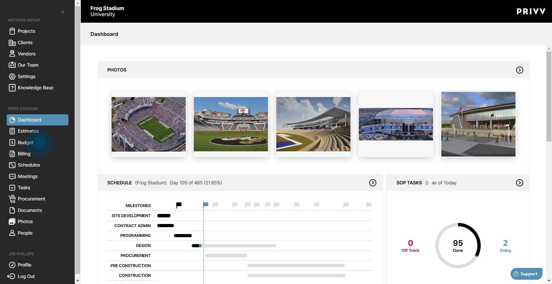 1 Click on "Budgets"
