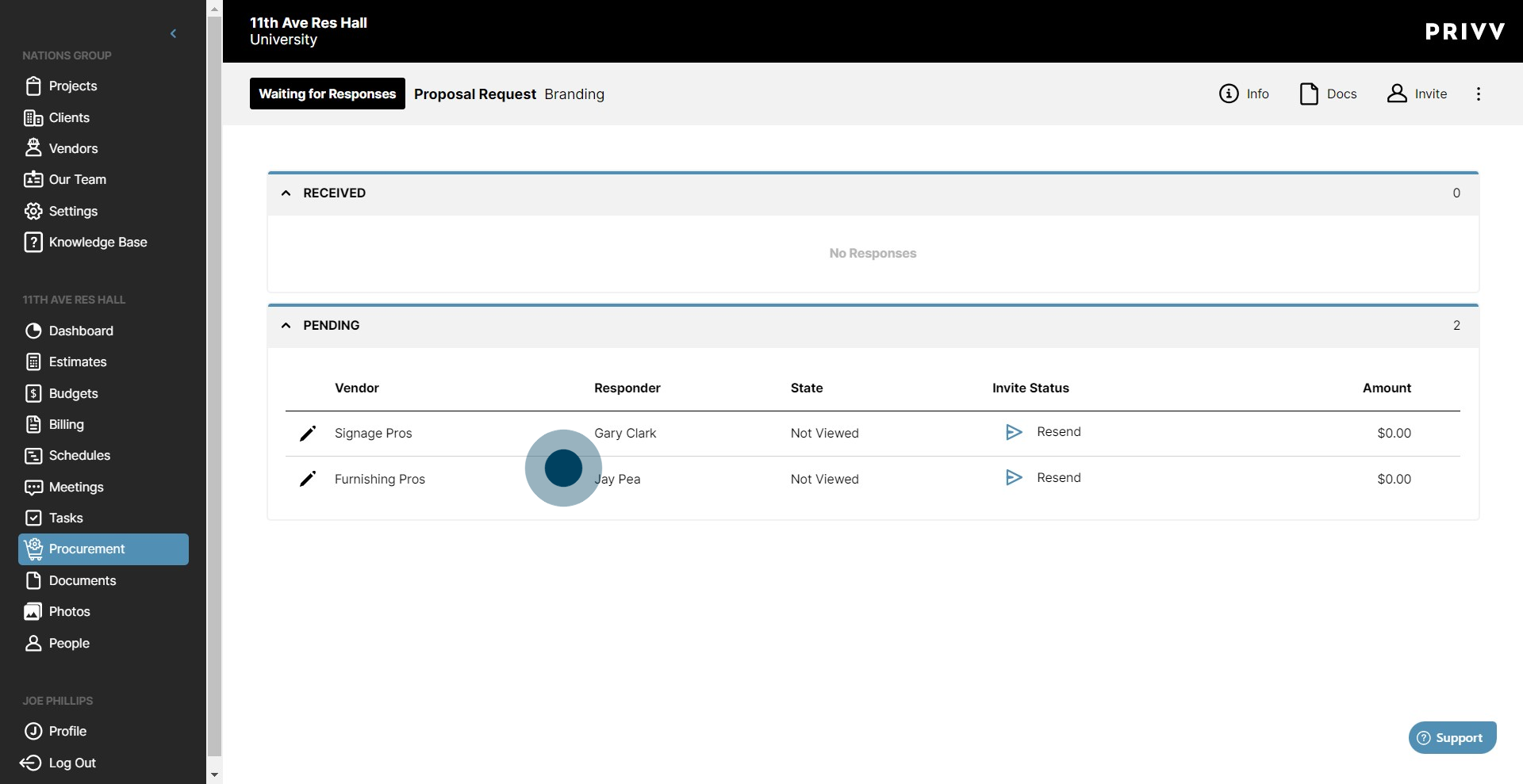 35 Click on "Procurement"