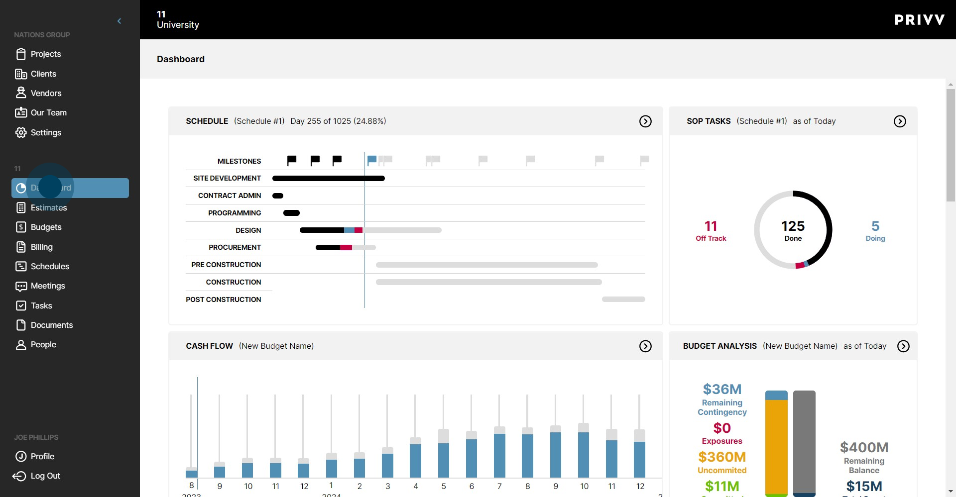 2 Click on "Dashboard"