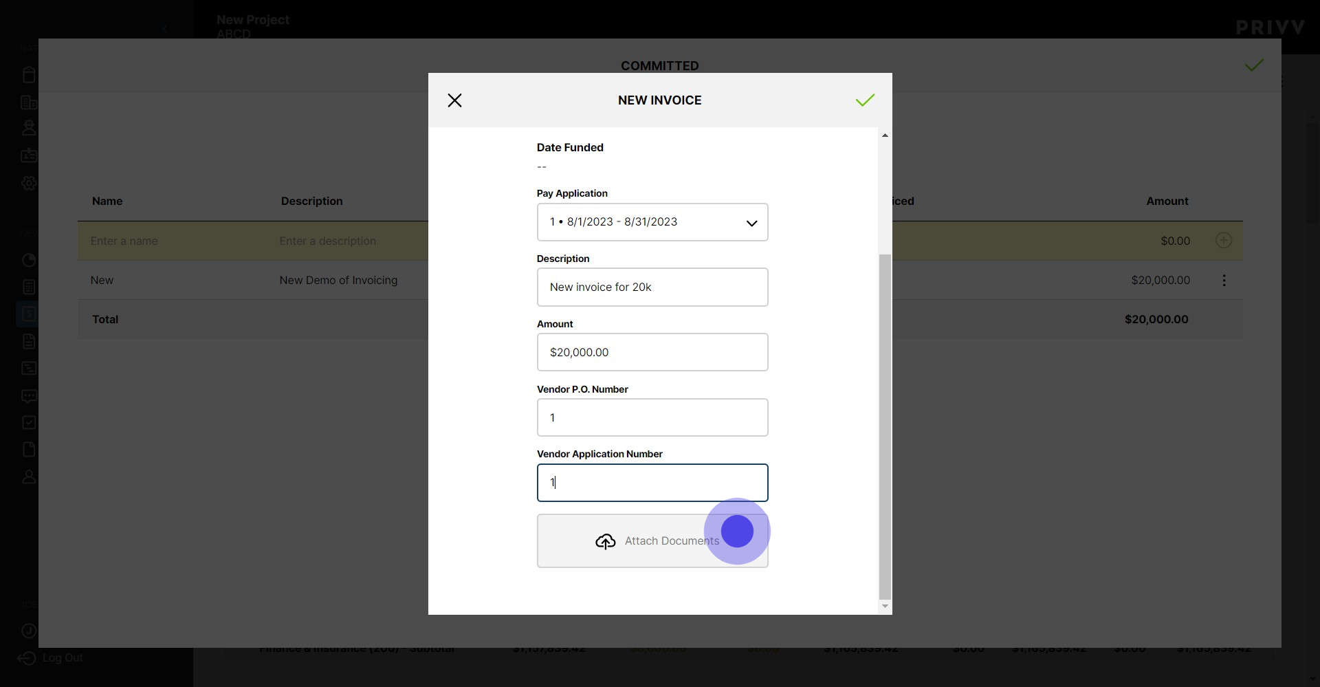 26 Click on "Budget Code 103..."