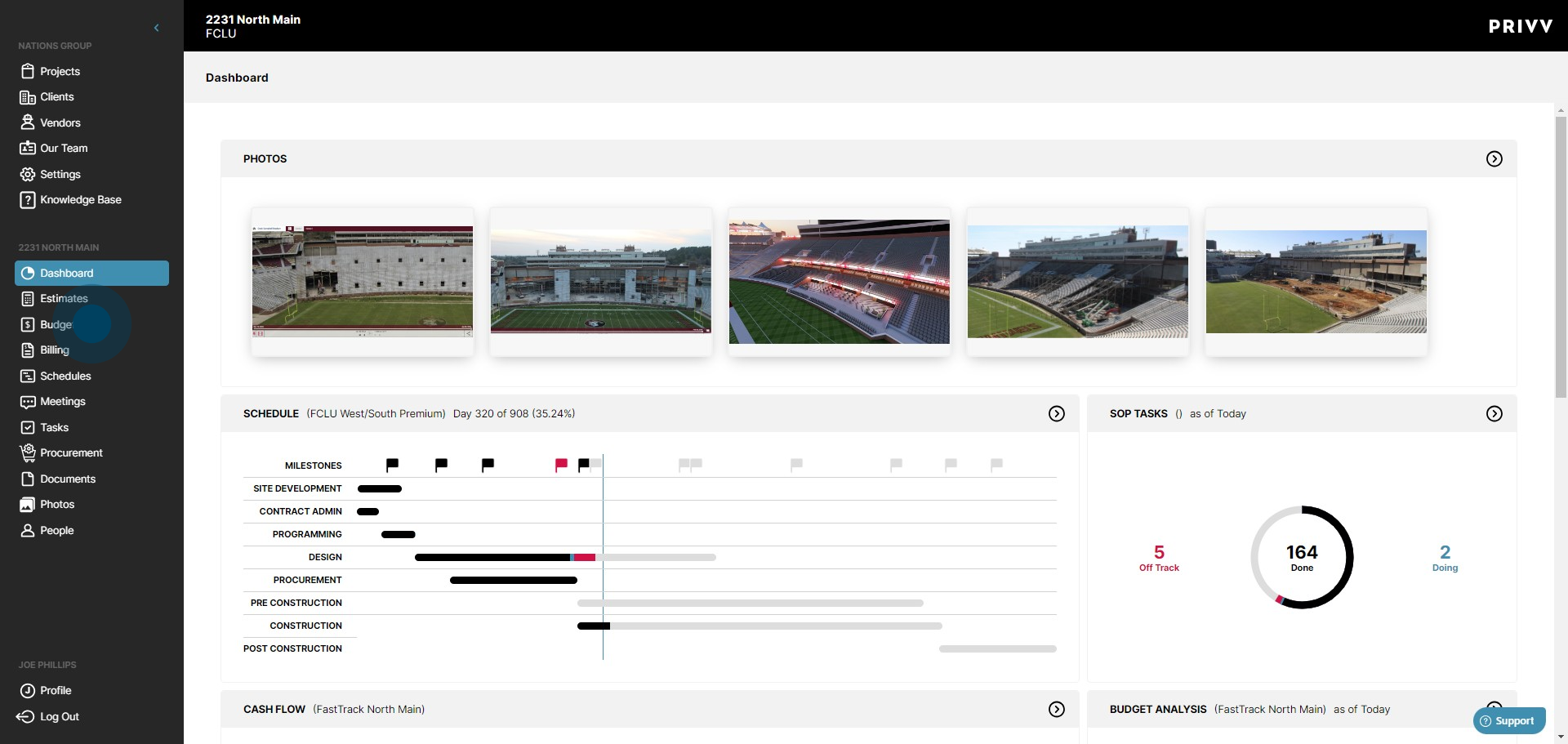 1 Click on "Budgets"