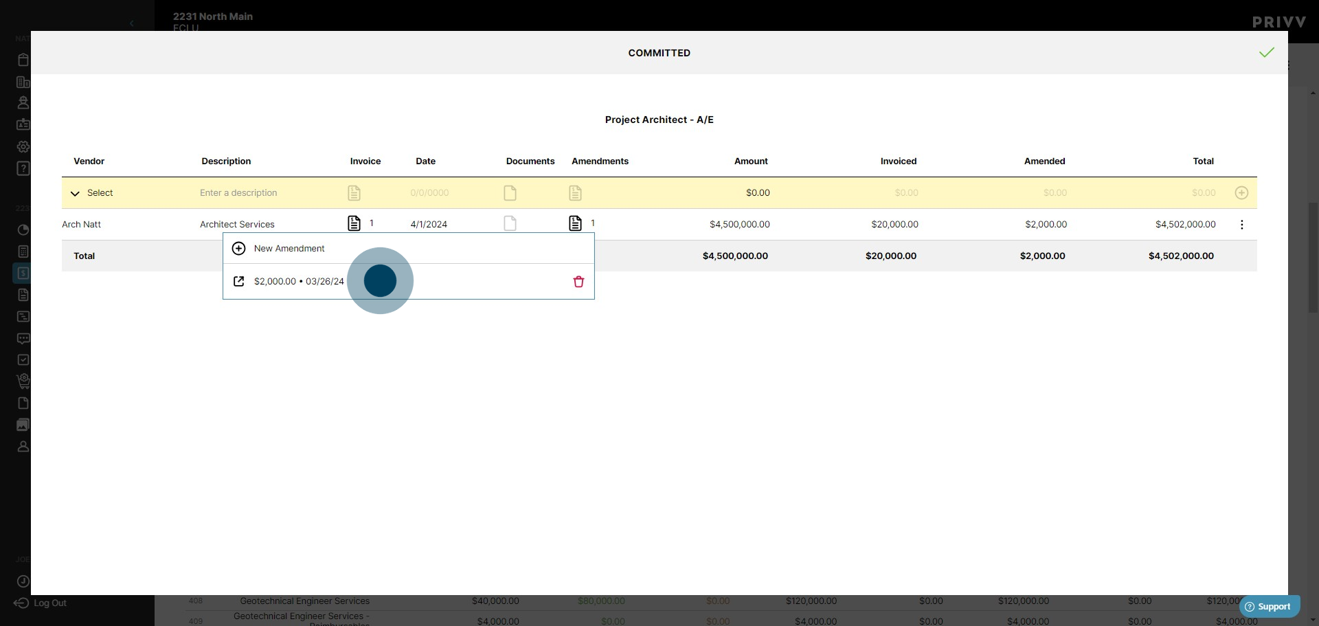 5 Click on "$2,000.00 • 03/26/24"