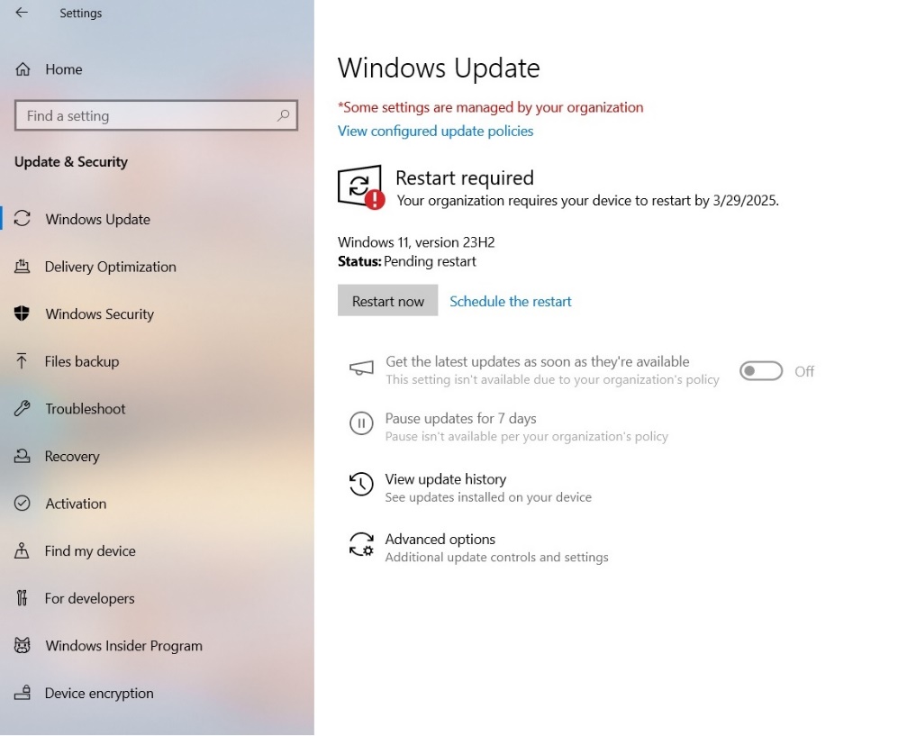 A screenshot of a computer update

AI-generated content may be incorrect.