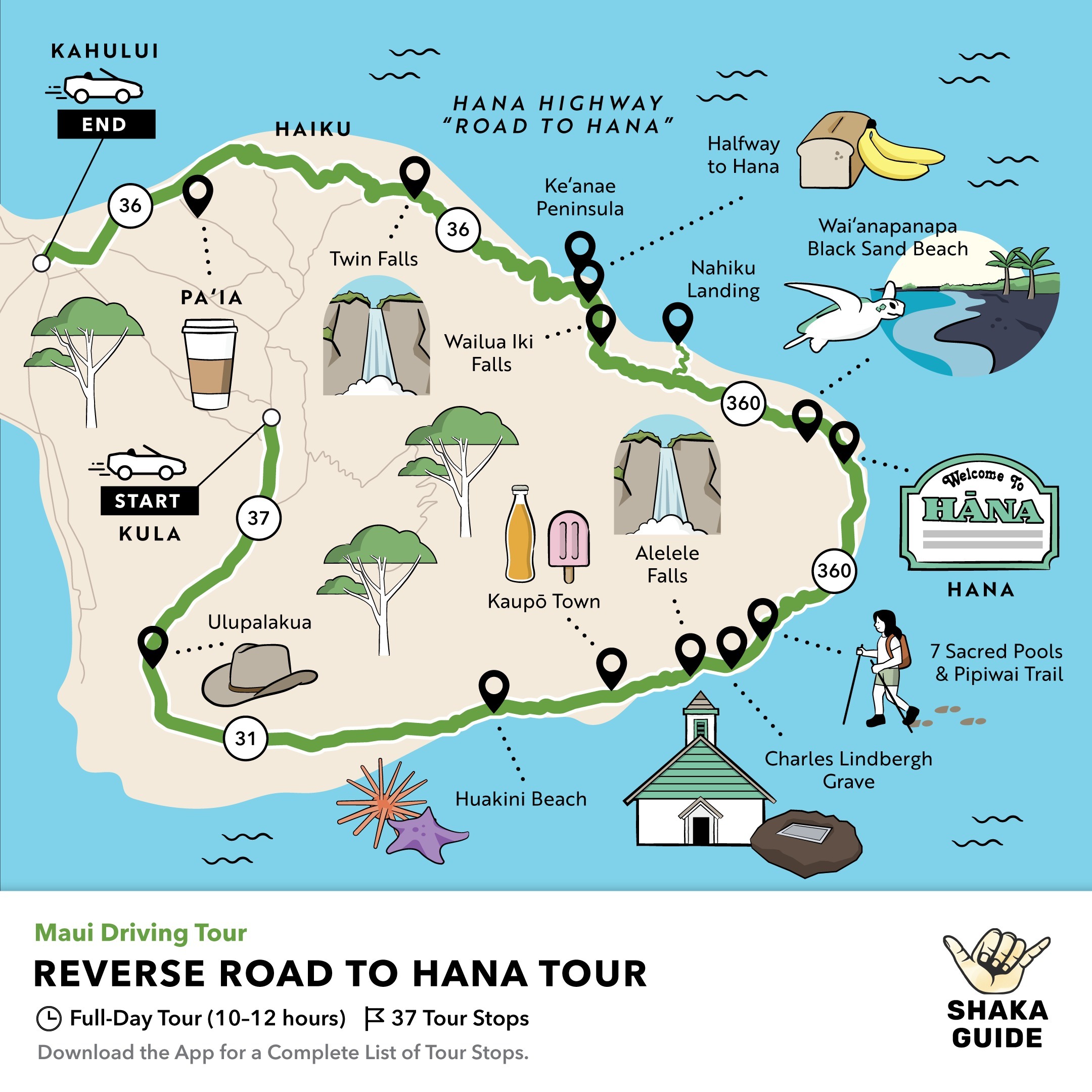 Shaka Guide's Reverse Road to Hana Driving Tour, Shaka Guide Road to Hana Tour Comparison