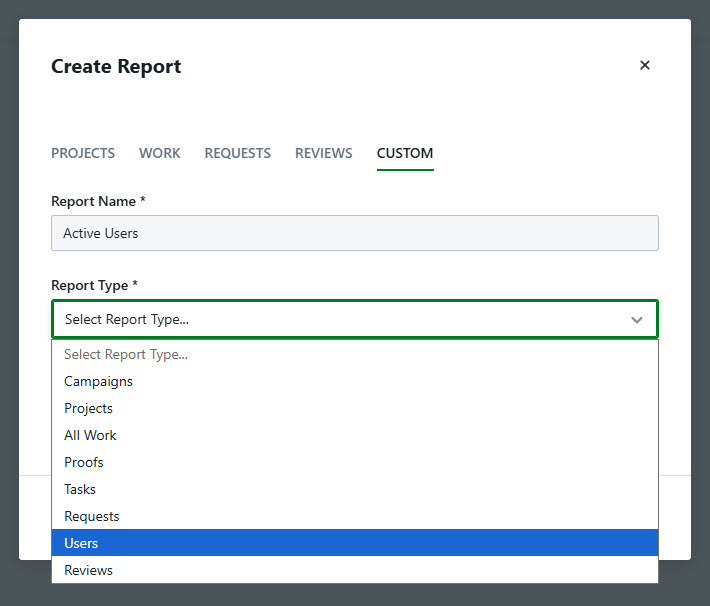 Create User report