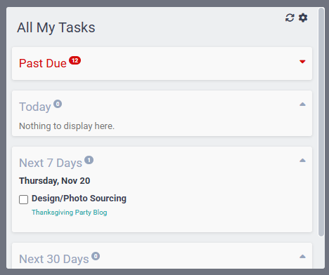 All My Tasks modal