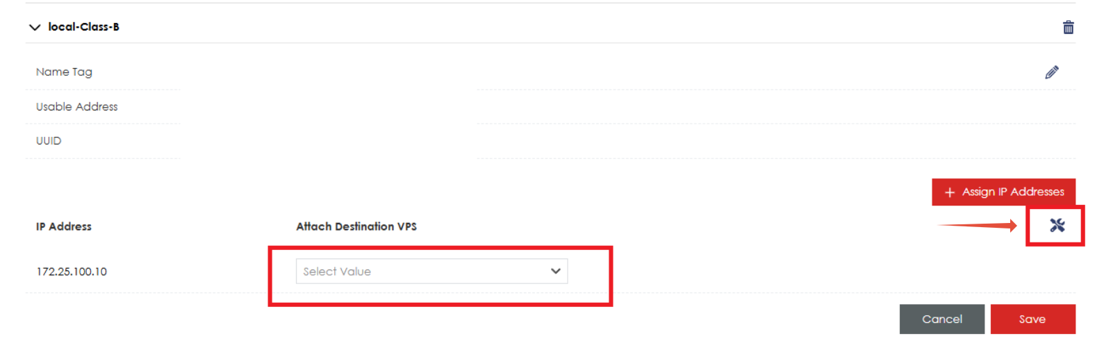 Assign Private Network ให้ Server
