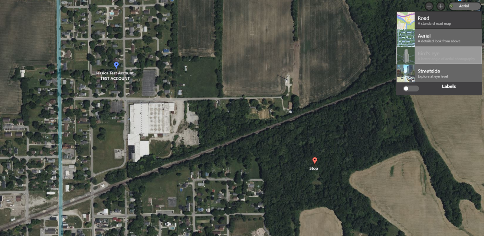 Aerial view of a town 
Description automatically generated