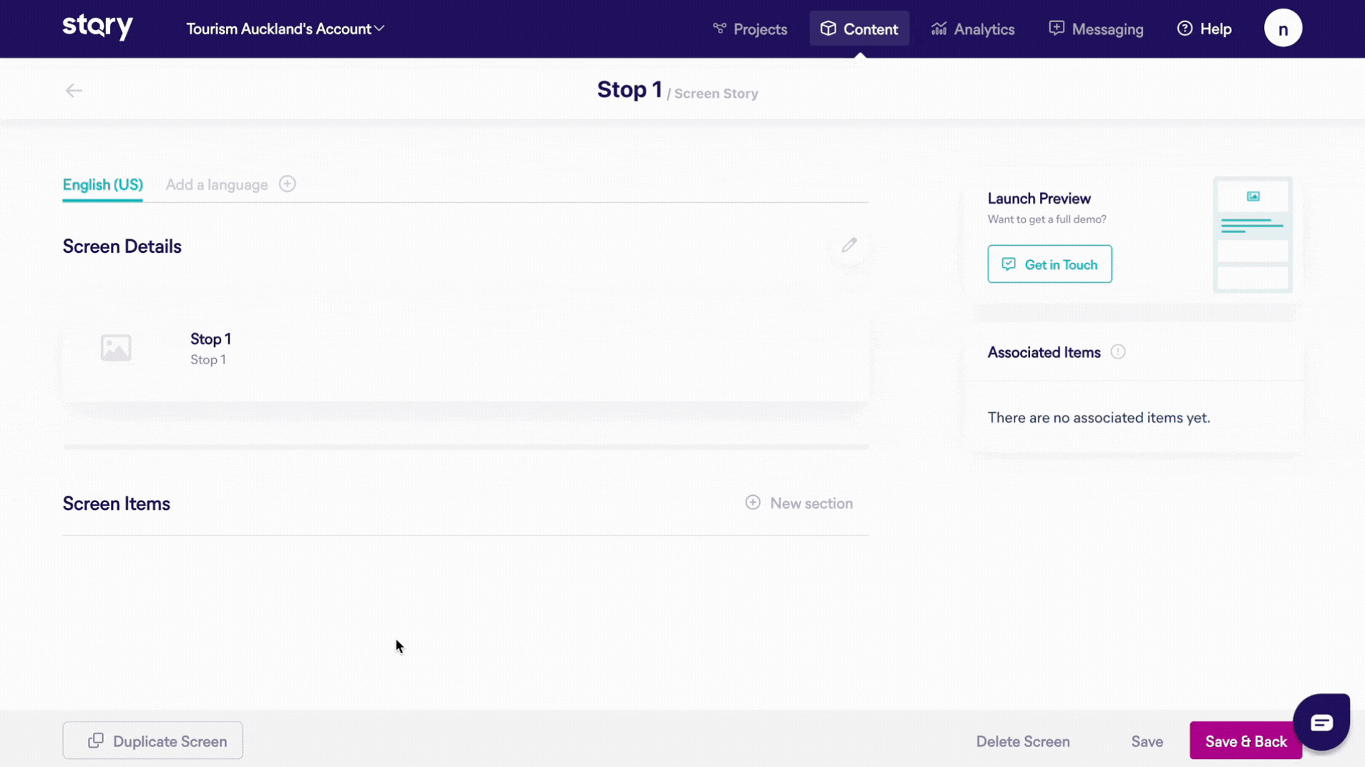 GIF demonstrating the steps to create an image slider in the STQRY Builder