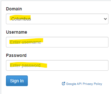 A screenshot of a login page
Description automatically generated