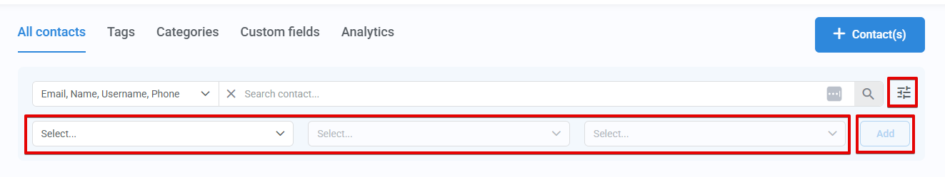 Advanced filtering example
