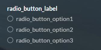 Radio button field on a Kartra form with the label displayed above a list of single-choice options