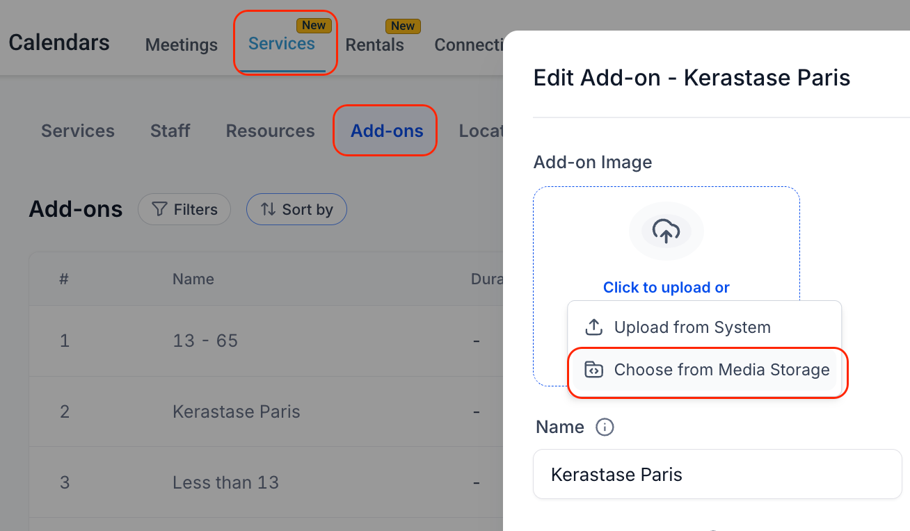 Add Ons - Media Storage
