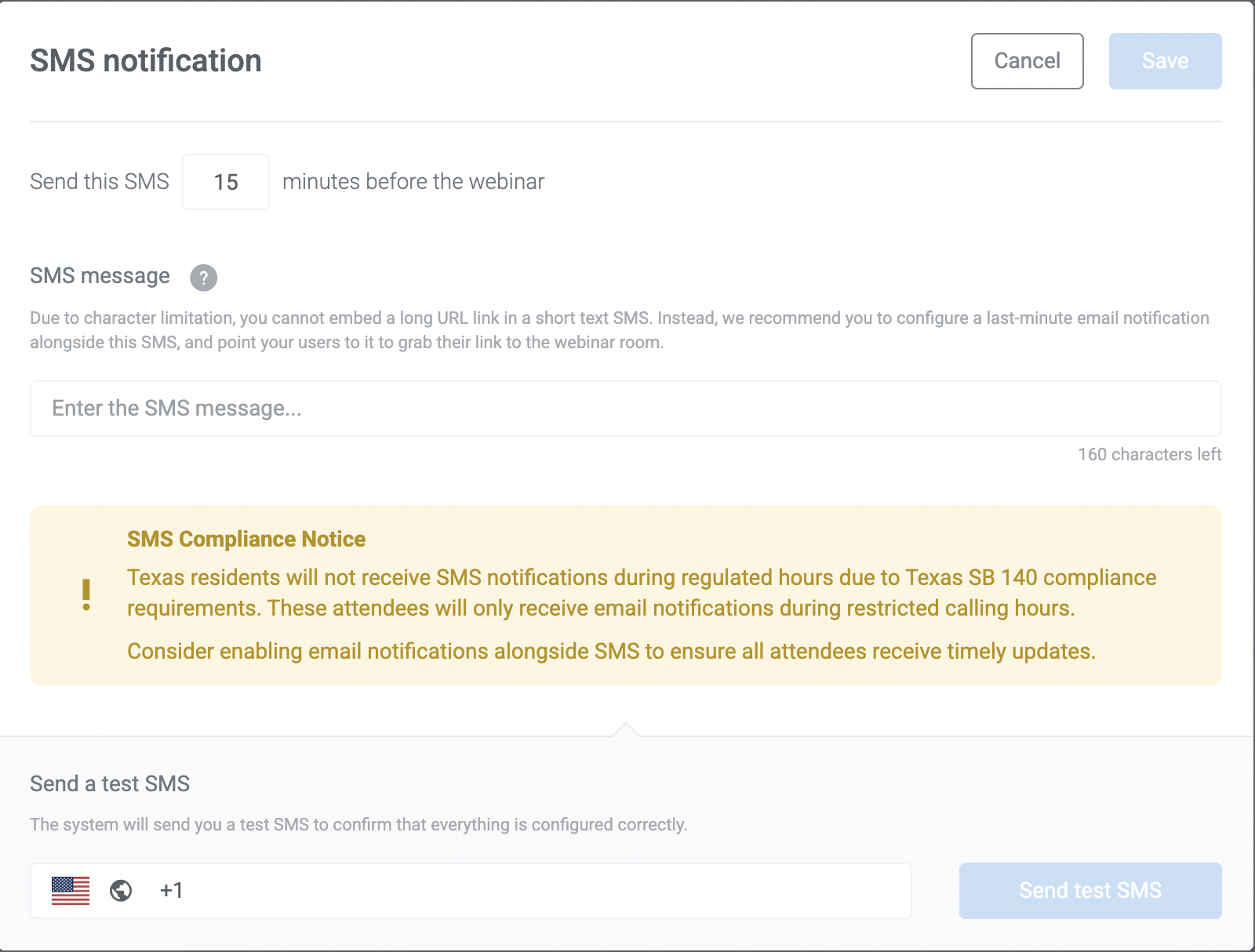 Compose an SMS reminder