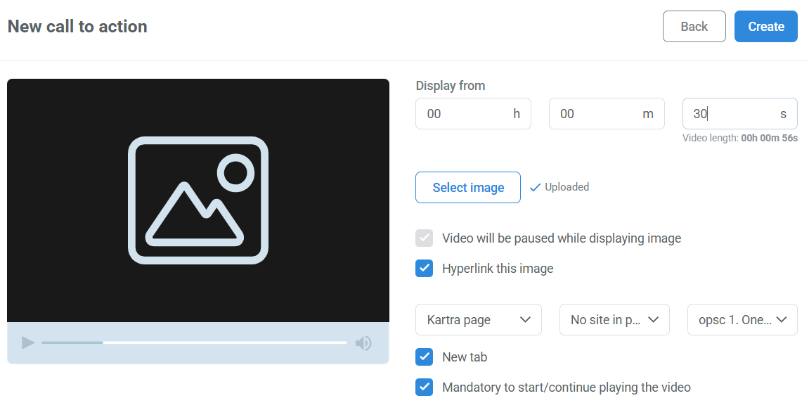 Image CTA example in wizard.