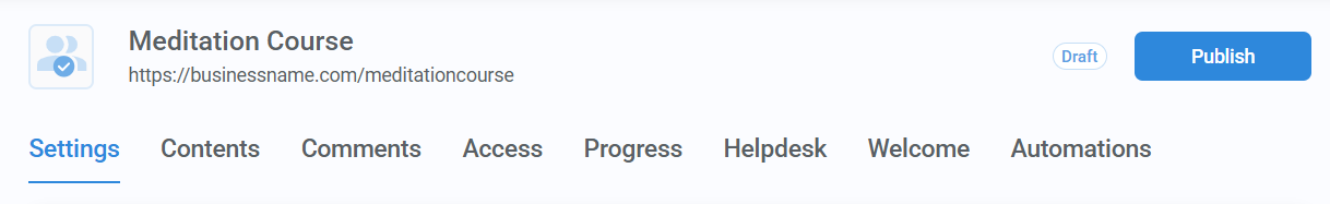 Membership configuration wizard tabs