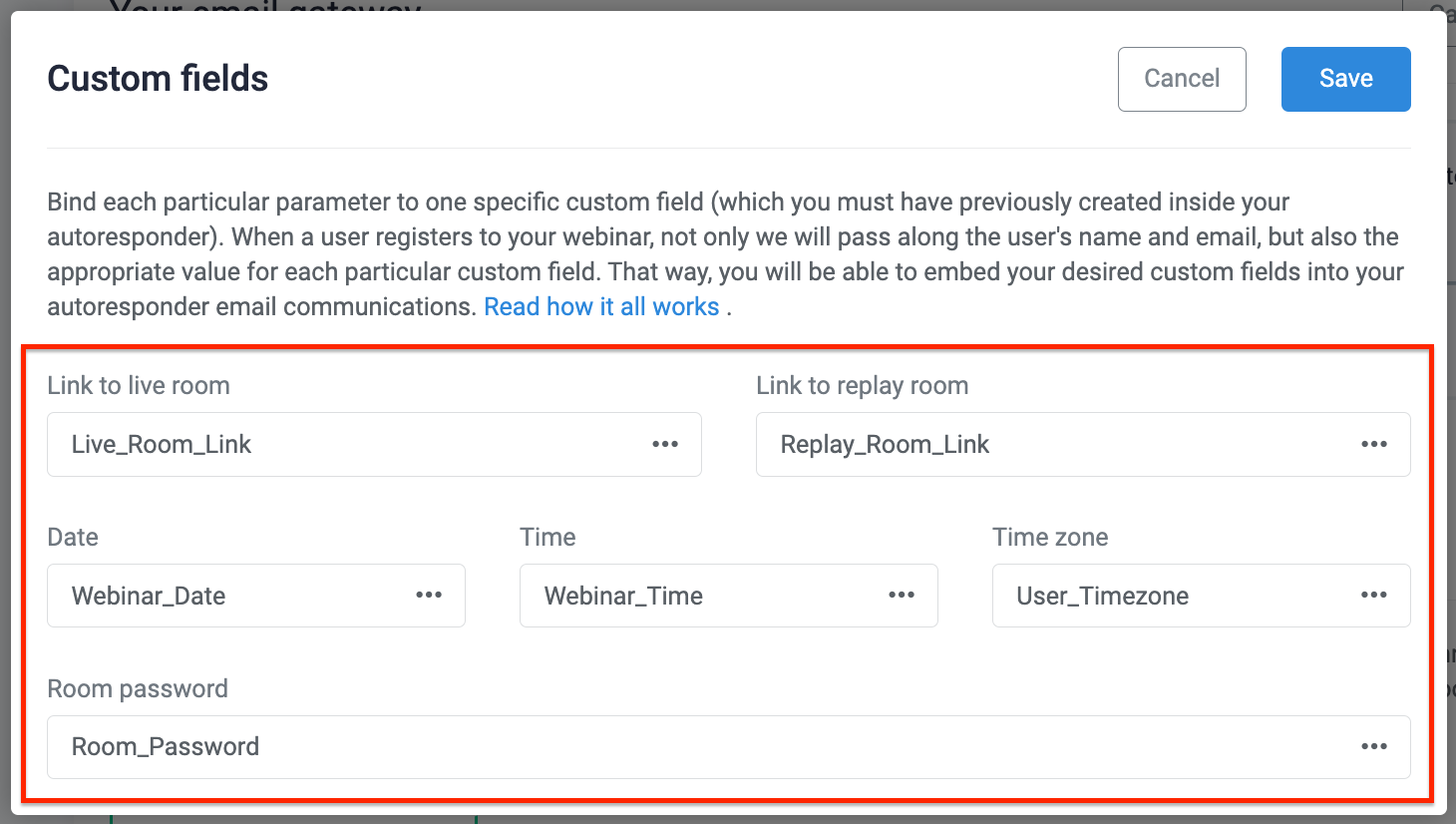 Custom field matching