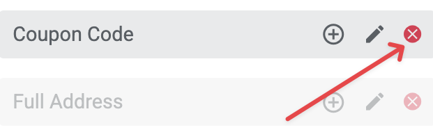 Delete a field from your account