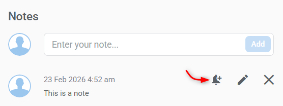 Bell icon inside a note showing the Set reminder option