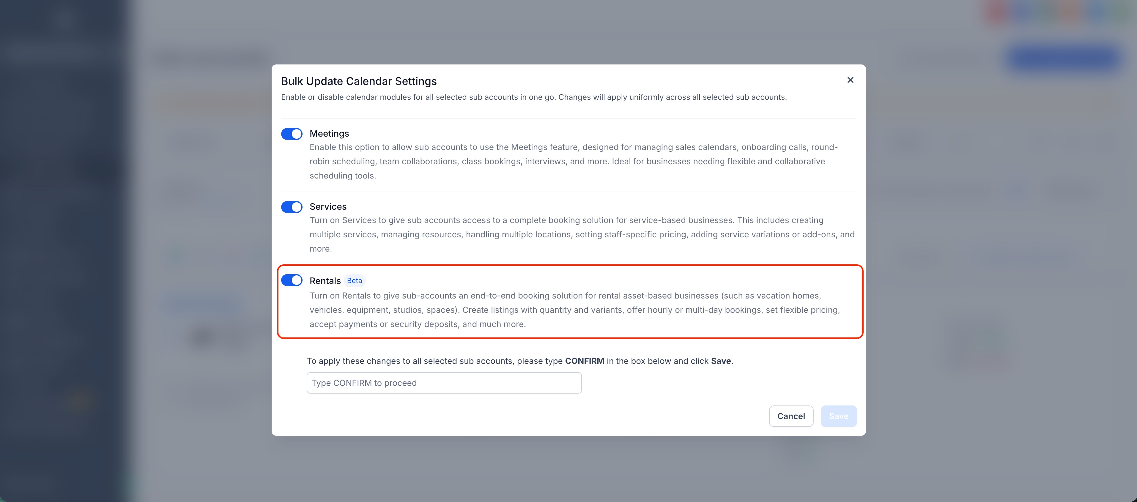 Enable Rentals - Multiple Accounts -2