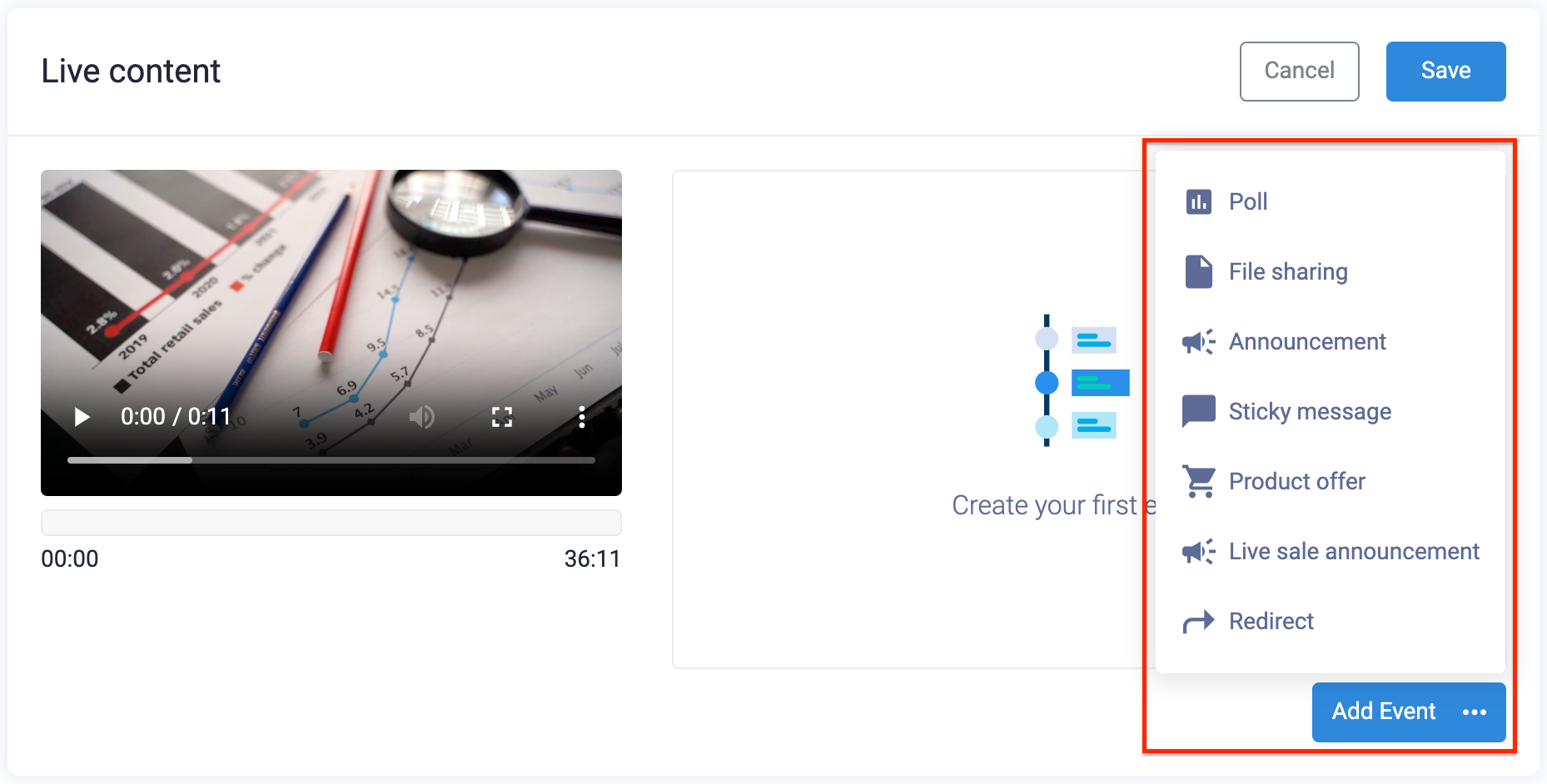 Configure live content for EverWebinar