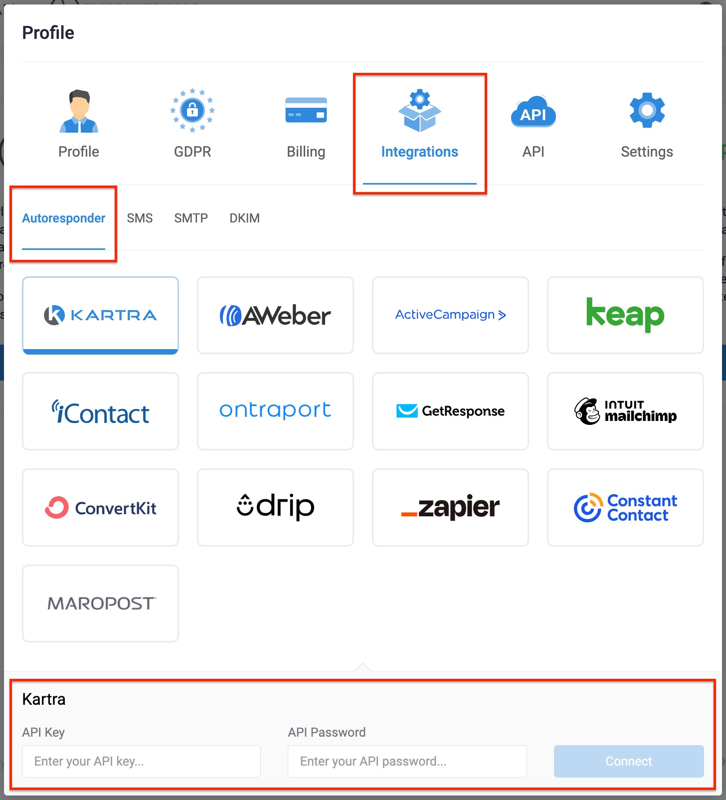 Integrate a third-party autoresponder or CRM