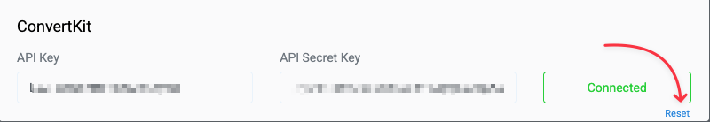 Reset autoresponder integration under Profile section