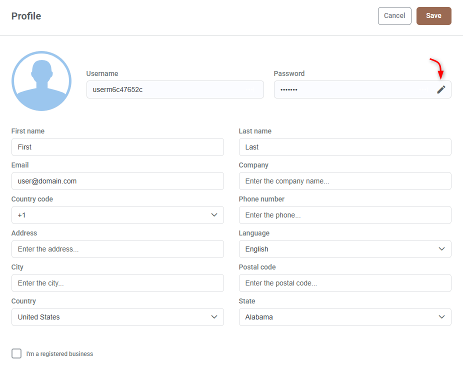 Member profile example