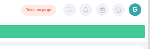 Take-On Page Orange Button