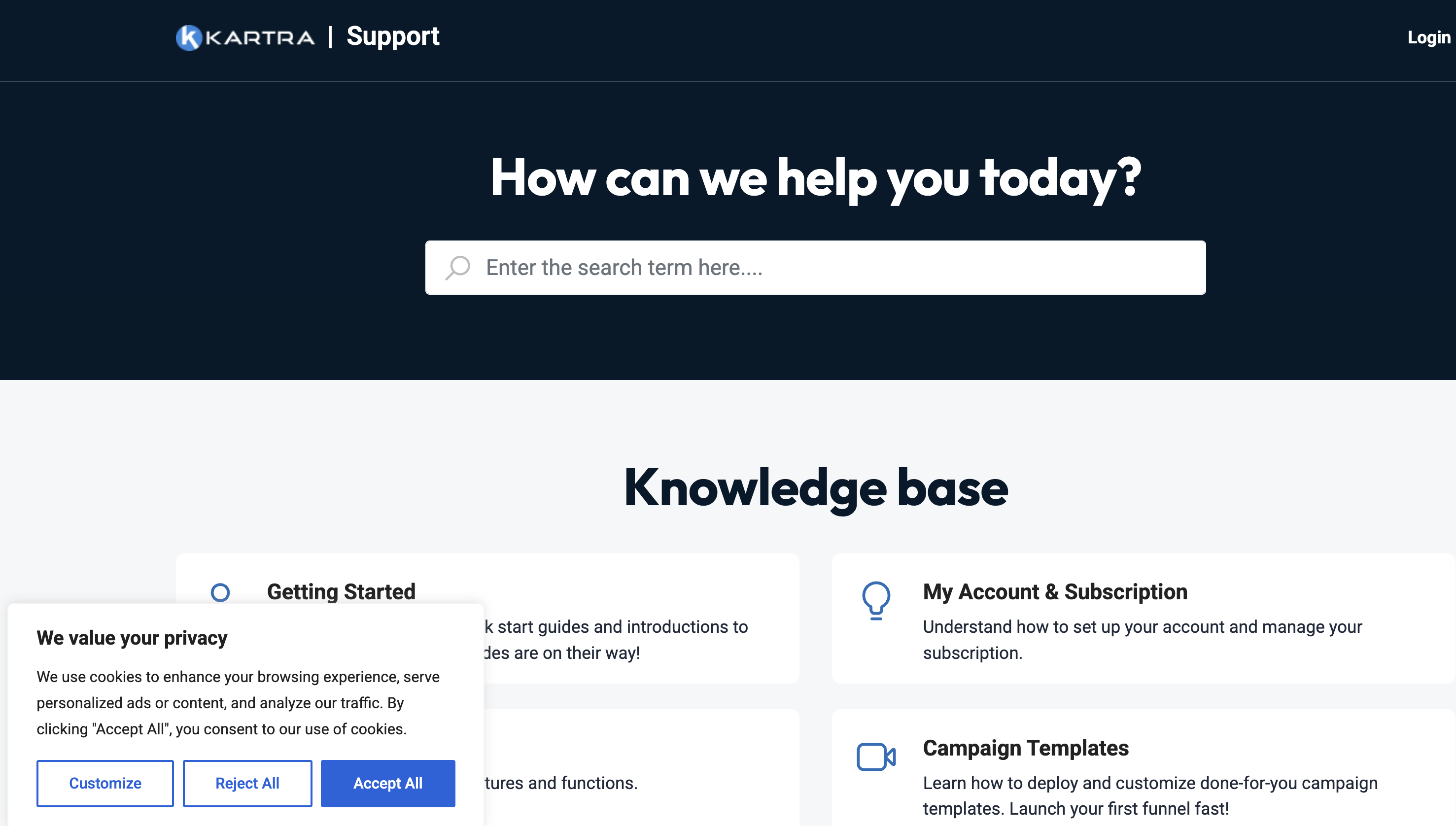 Accept cookies to see the help widget