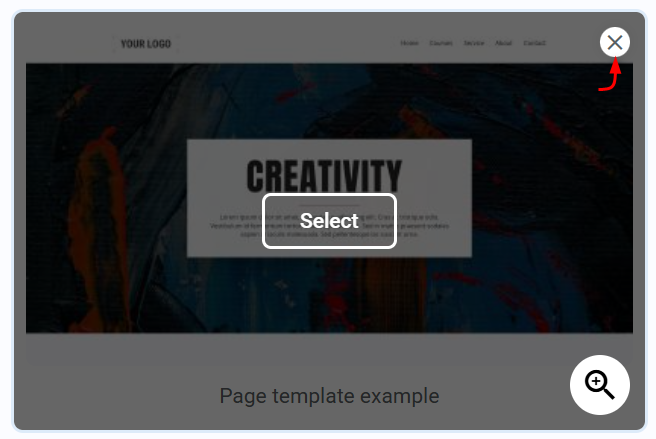 Custom page template delete button