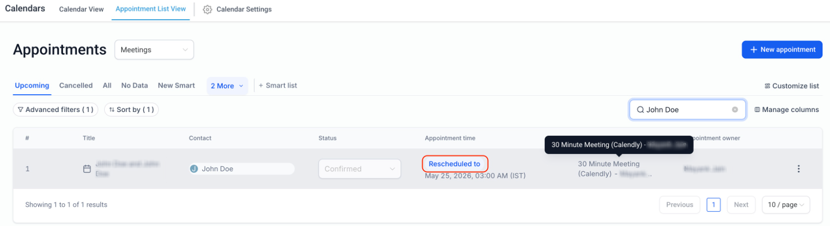 Calendly Reschedule