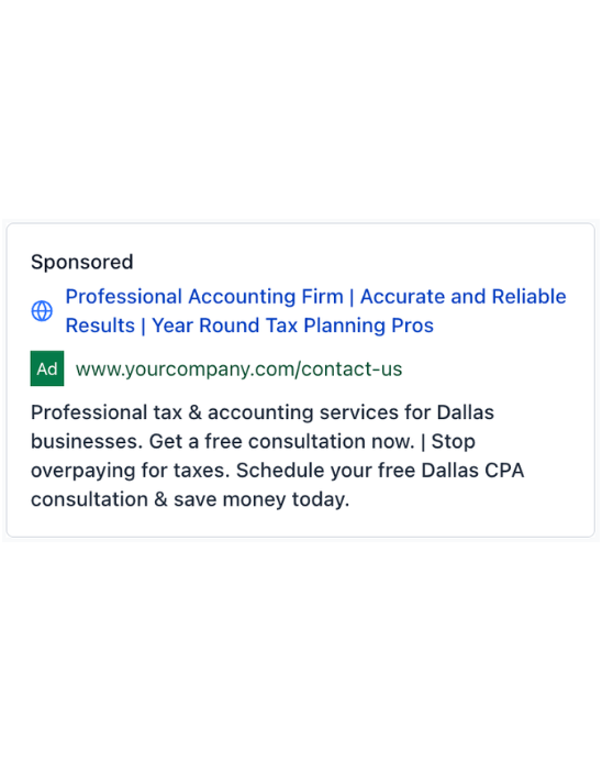 Accounting - Google Ad