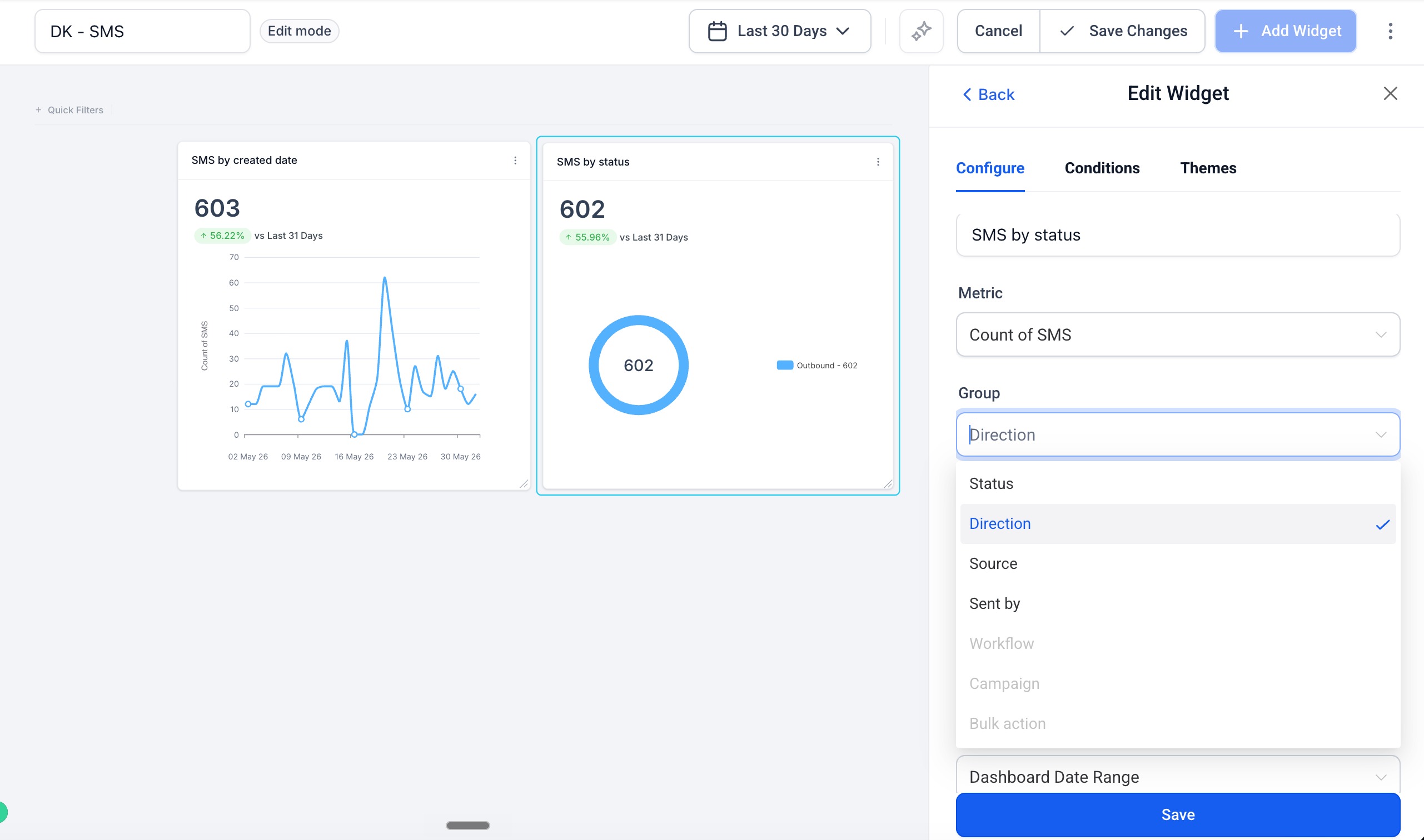 SMS Configure