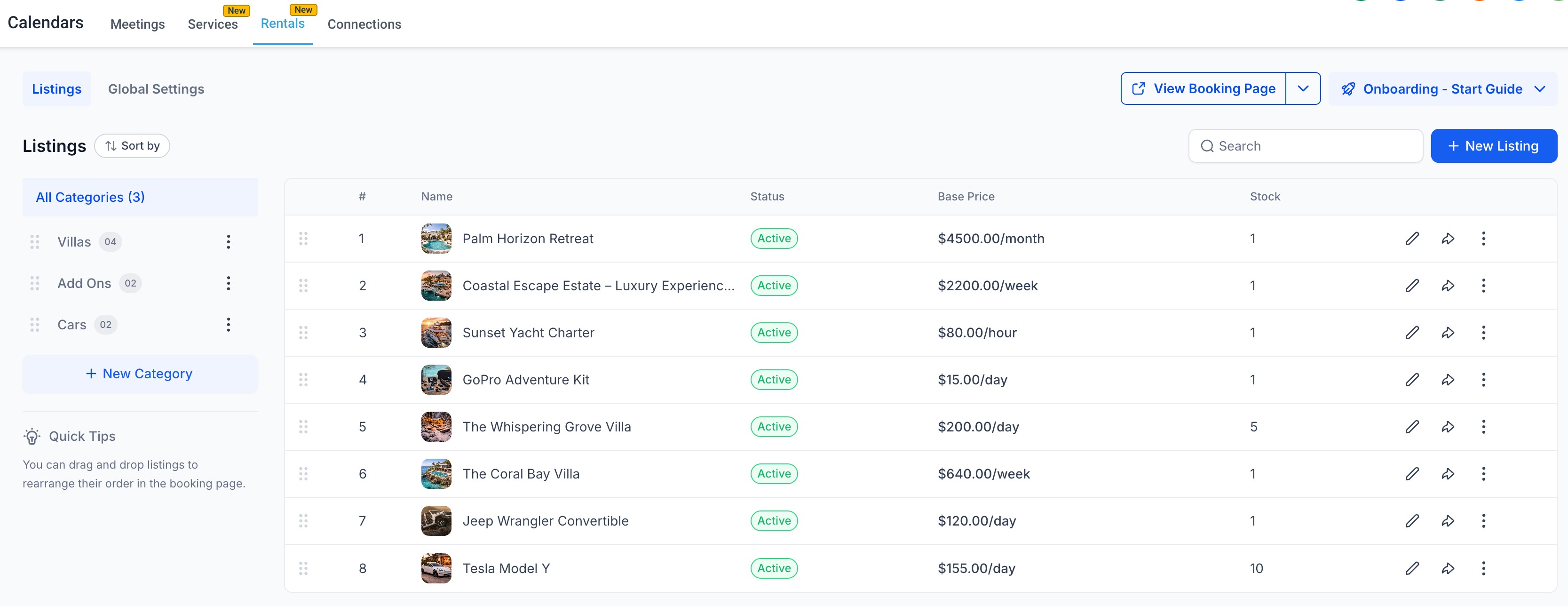 Rental Listings