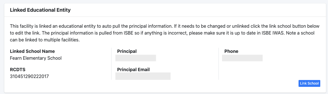 Example of how to link a school to a building
