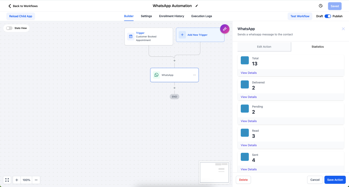Message status tracking