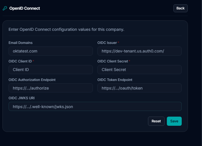 Auth0 OpenID Discovery document
