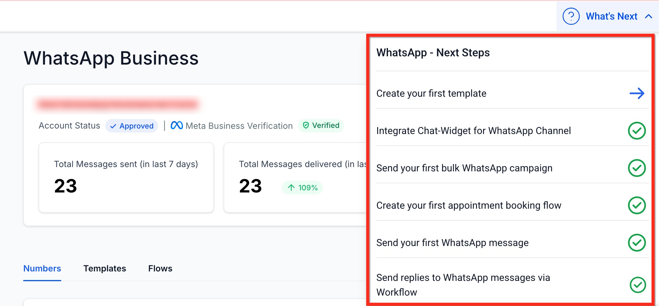 Progress checkmarks
